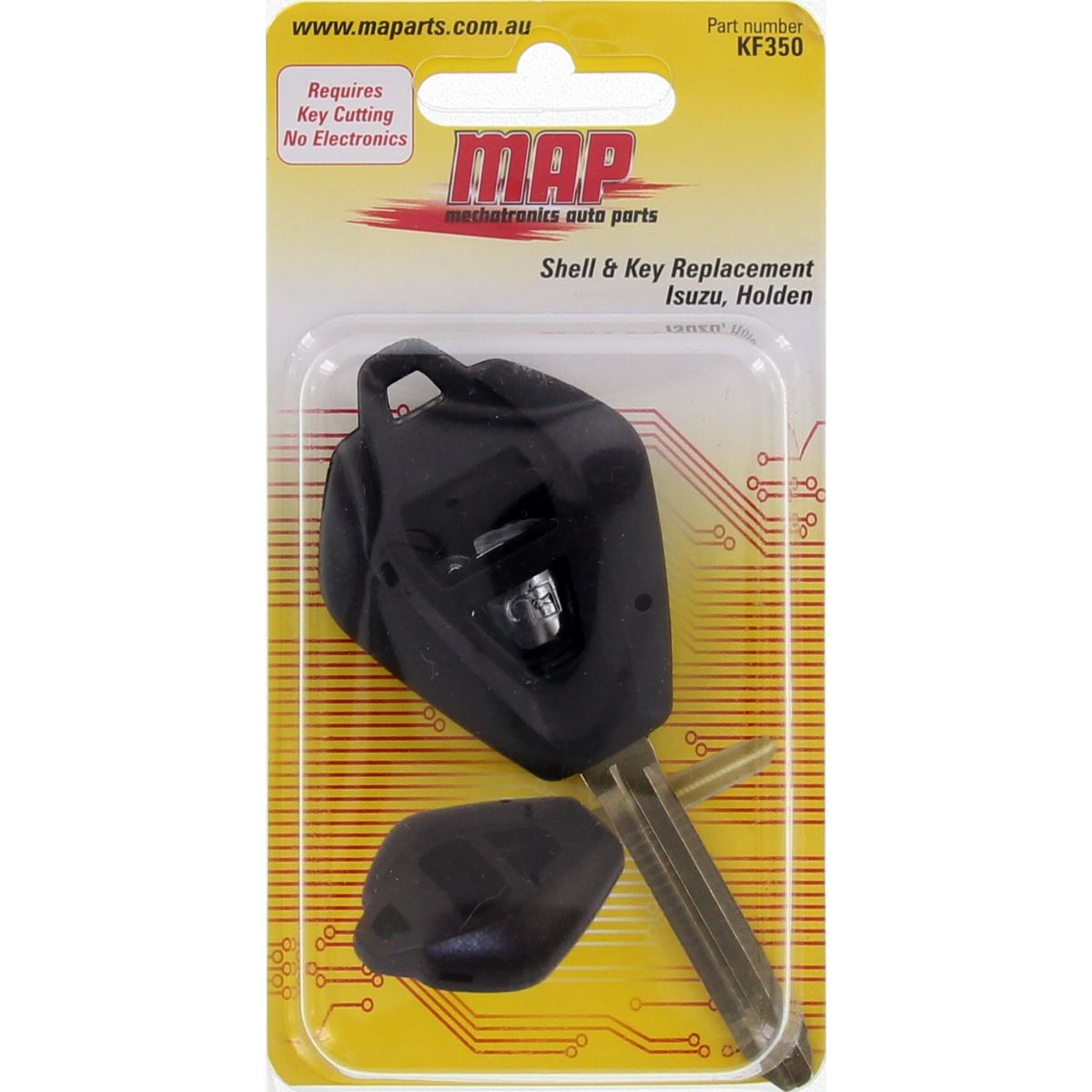 MAP Car Remote Shell & Buttons (2 Button) fits Holden Colorado/Rodeo KF350