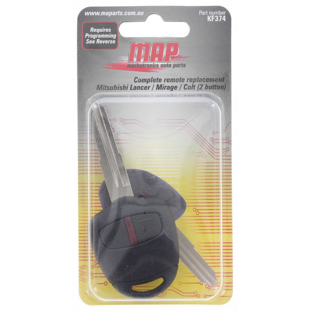 MAP Car Remote Complete (2 Button) fits Mitsubishi Colt/Outlander/Mirage KF374