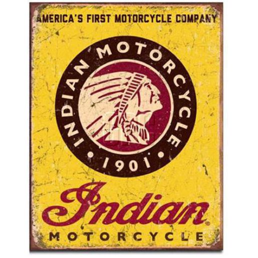 Indian Motorcycle Metal Sign (32x41cm) 1934