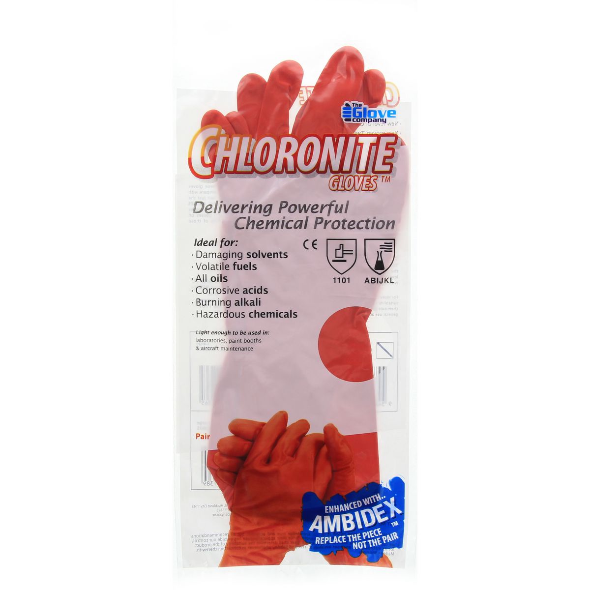 Chloronite Chemical Gloves Red X-Large 1-Pair 440604