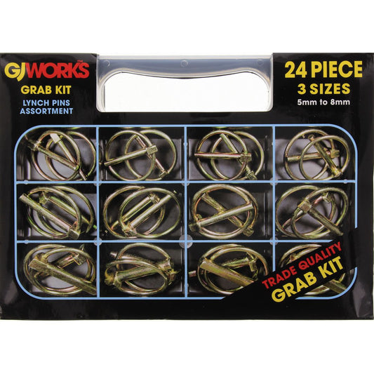 GJ Works Lynch Pins Grab Kit 24pc GKA24