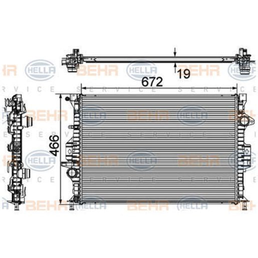 MAHLE Radiator Aluminium/Plastic CR 907 000P