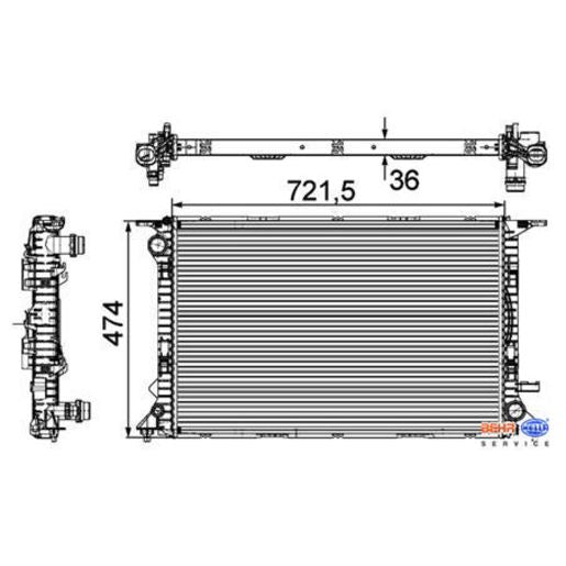 MAHLE Radiator Aluminium/Plastic CR 911 000P