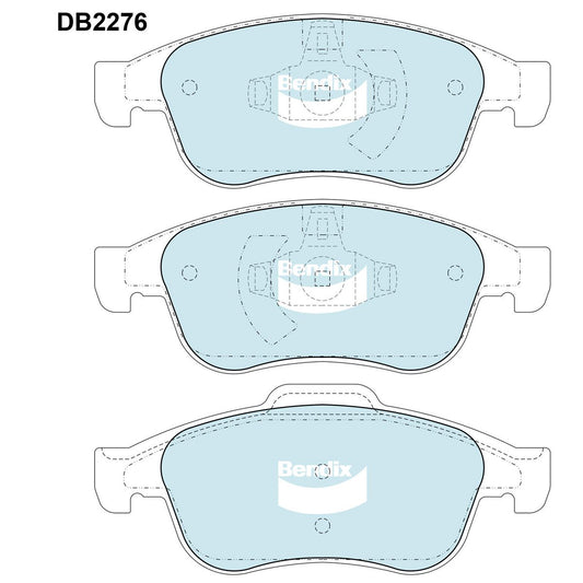 Bendix EURO Brake Pad Set Front DB2276 EURO+