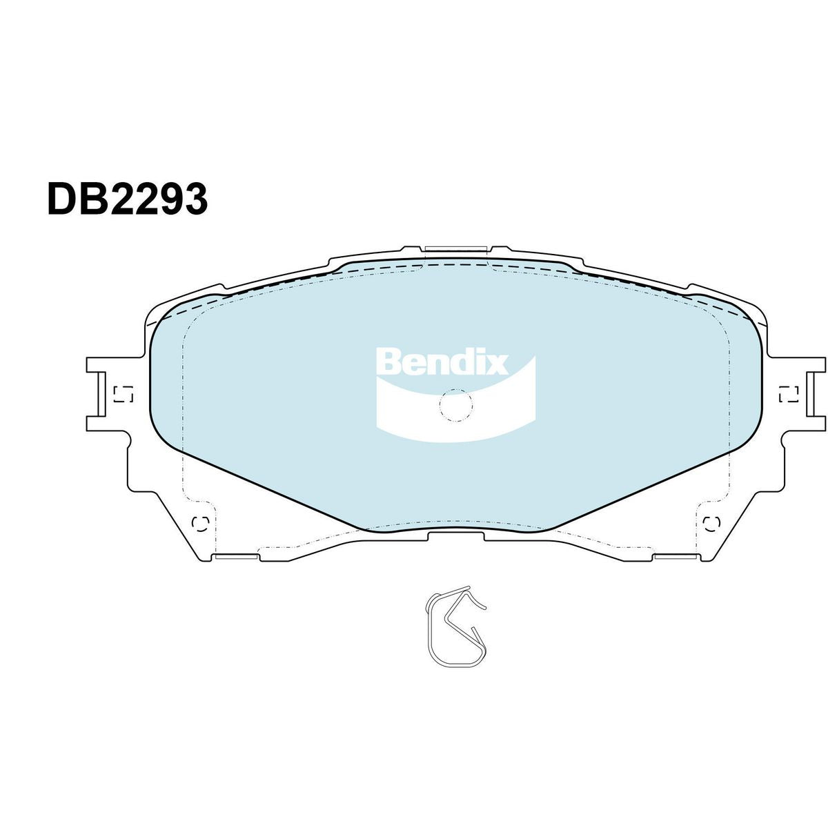 Bendix General CT Brake Pad Set Front DB2293 GCT