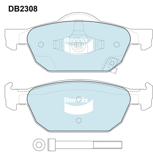 Bendix General CT Brake Pad Set Front DB2308 GCT