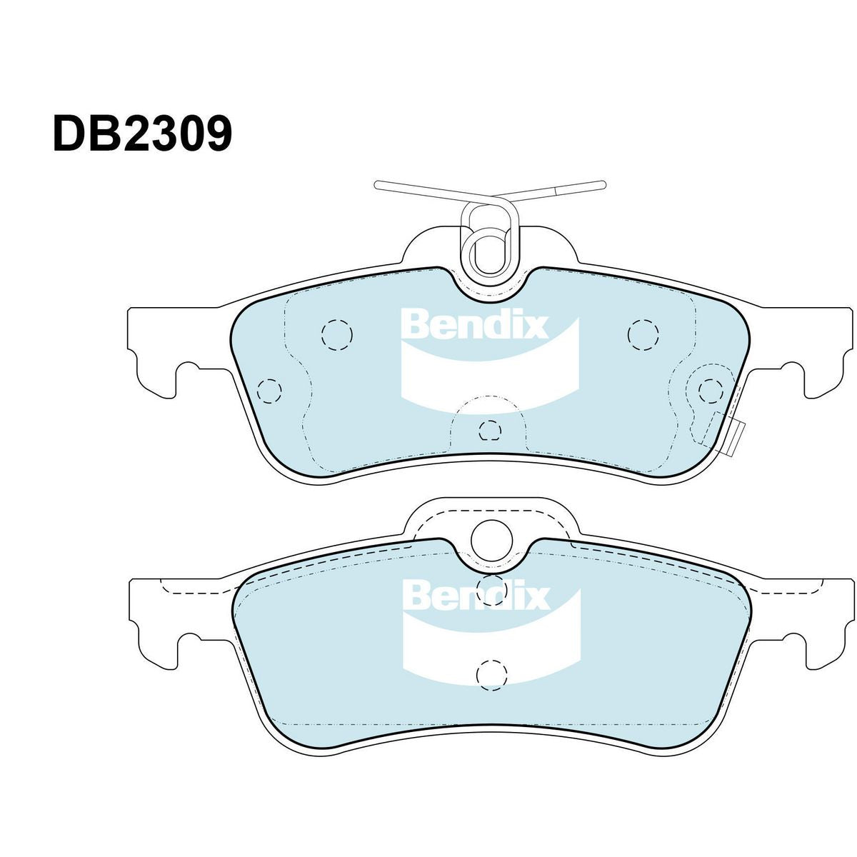 Bendix General CT Brake Pad Set Rear DB2309 GCT