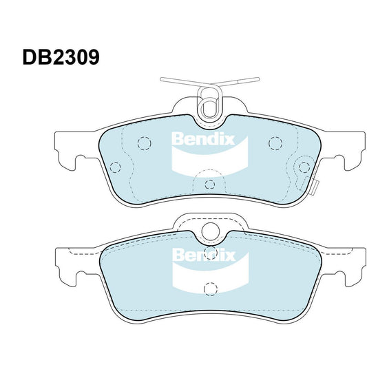 Bendix General CT Brake Pad Set Rear DB2309 GCT