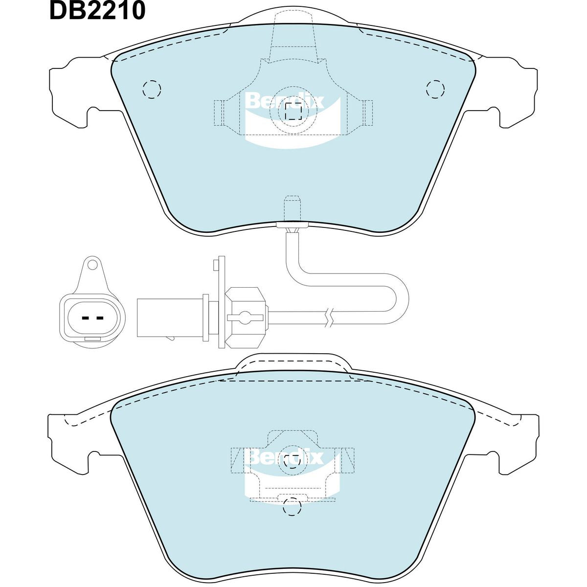 Bendix EURO Brake Pad Set Front DB2210 EURO+