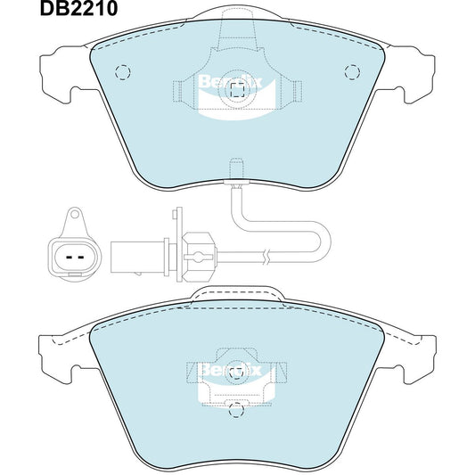 Bendix EURO Brake Pad Set Front DB2210 EURO+
