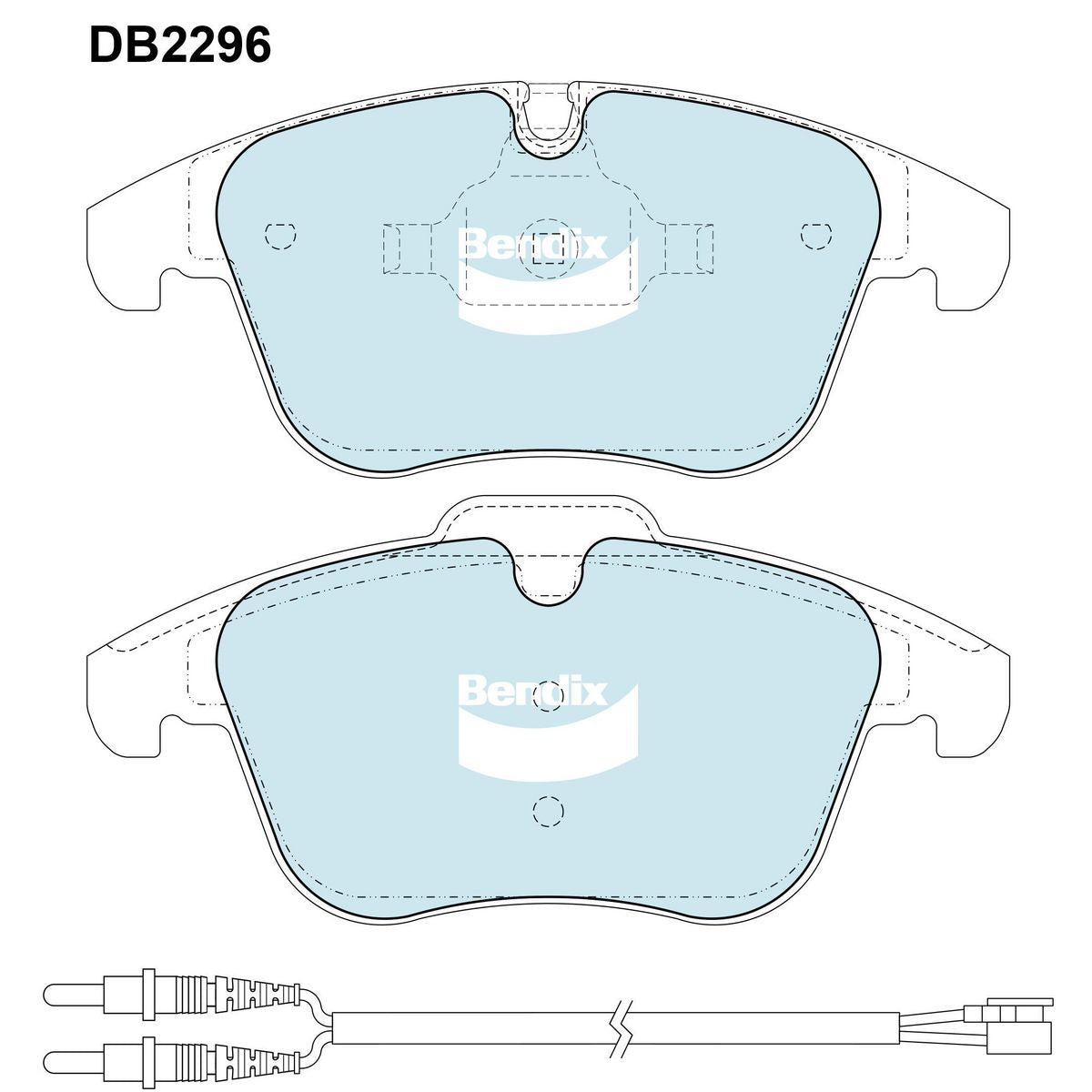 Bendix EURO Brake Pad Set Front DB2296 EURO+