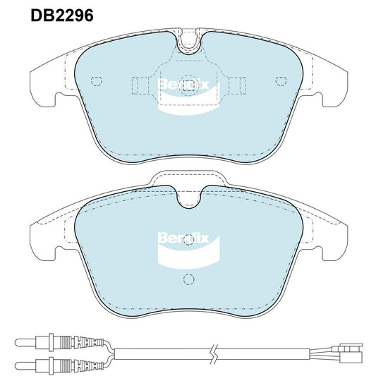 Bendix EURO Brake Pad Set Front DB2296 EURO+