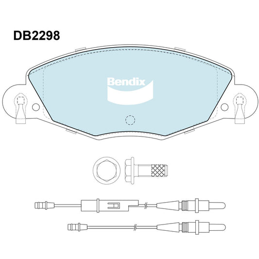 Bendix EURO Brake Pad Set Front DB2298 EURO+