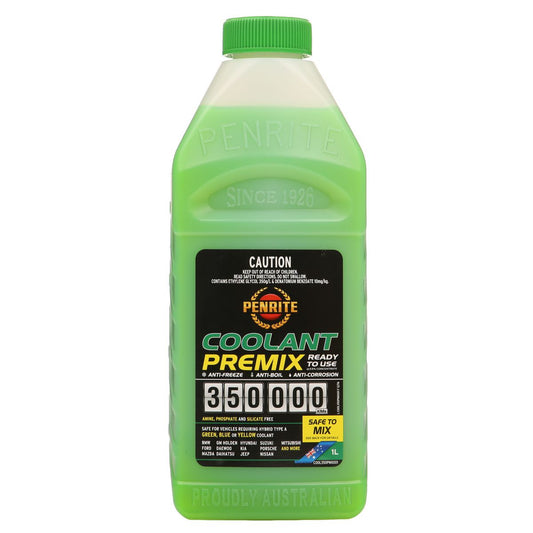 Penrite 350,000km Green Anti-Freeze Coolant Premix 1L