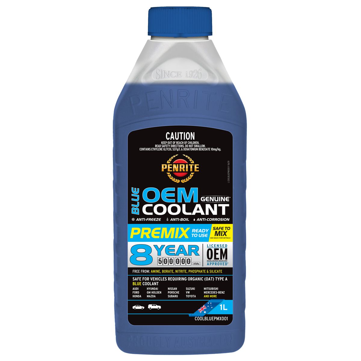 Penrite 7 Year 450,000km Blue Coolant Premix 1L