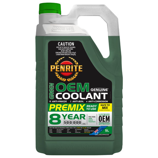Penrite 7 Year 450,000km Green Coolant Premix 5L