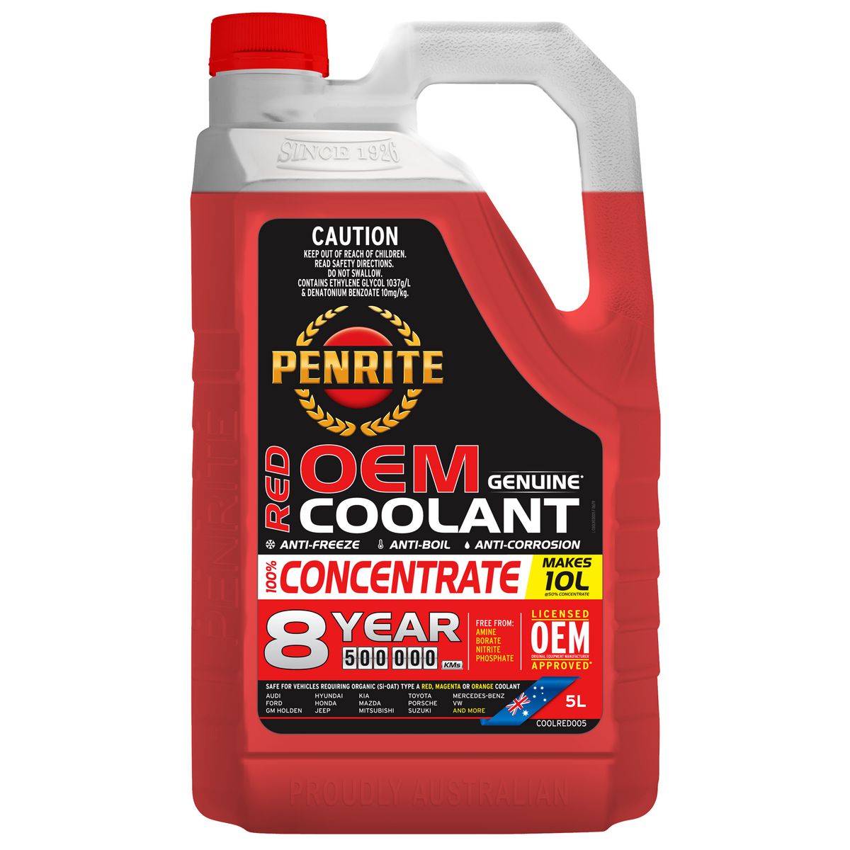 Penrite 8 Year 500,000km Red Coolant Concentrate 5L