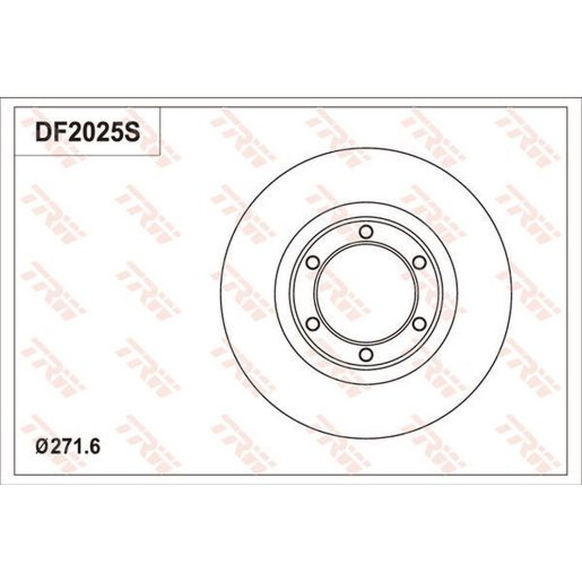 TRW Brake Rotor Single 282mm Front DF2025S
