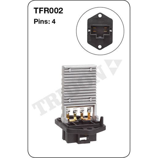 Tridon AC Blower Motor Resistor TFR002