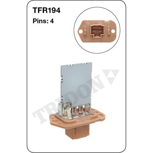 Tridon AC Blower Motor Resistor TFR194