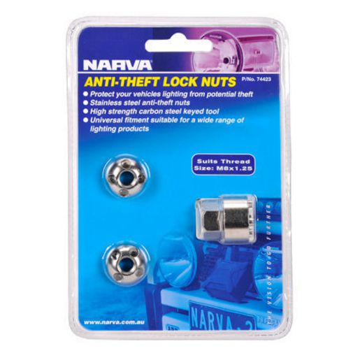 Narva Security Nuts M8 x 1.25 (2Pk) 74423