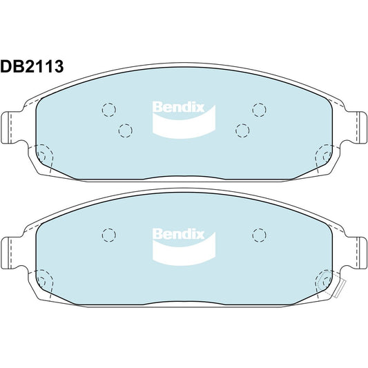 Bendix 4x4 Brake Pad Set Front DB2113 -4WD