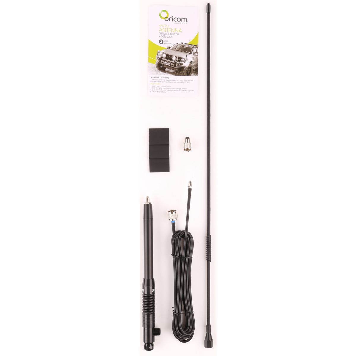 Oricom 6.5dB UHF CB Fibreglass Elevated Feed Antenna 92cm ANU250