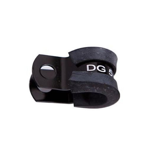 Aeroflow AF158-10BLK Cushioned P Clamps -10AN 5Pk Black 15.8mm ID or 5/8"" ID