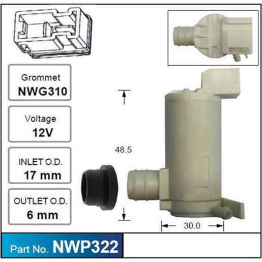 NICE Windscreen Washer Pump NWP322
