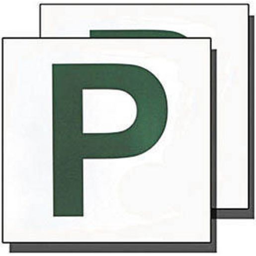 P Plates Green Magnetic - Drive MP3