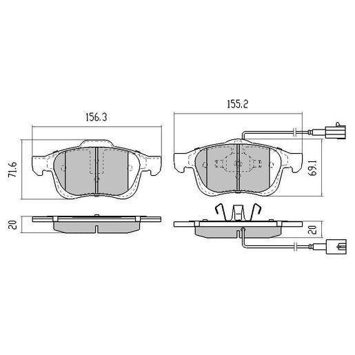 RDA GP Max Brake Pad Set Front RDB2141