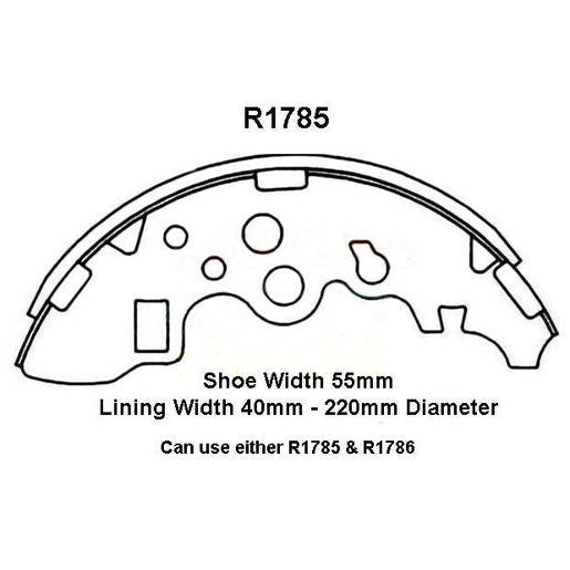 RDA Brake Shoe Set R1785