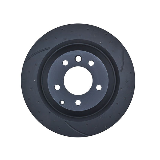 RDA Slotted And Dimpled Brake Rotor Pair 358mm Rear RDA8029D