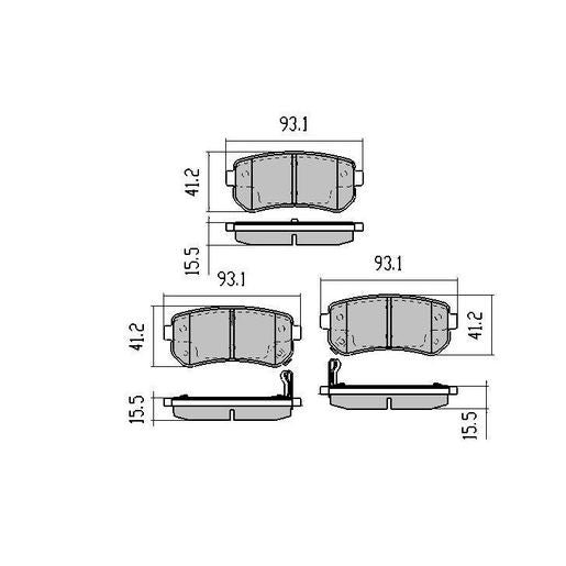 RDA GP Max Brake Pad Set Rear RDB2090
