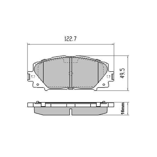 RDA GP Max Brake Pad Set Front RDB2122