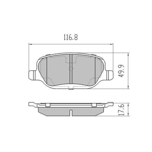 RDA GP Max Brake Pad Set Rear RDB2129