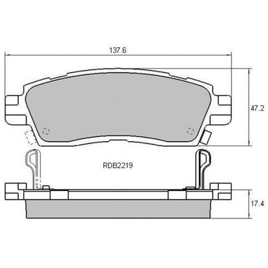 RDA GP Max Brake Pad Set Rear RDB2219