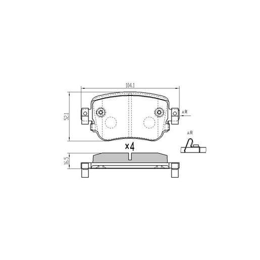 RDA GP Max Brake Pad Set Rear RDB2215