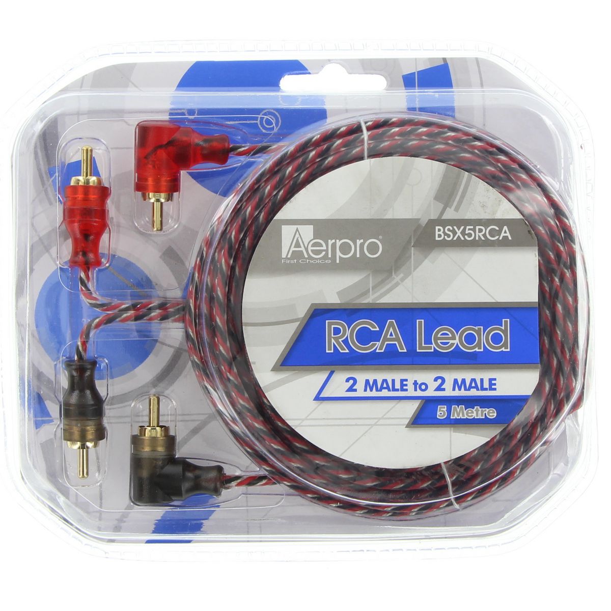 Aerpro 5M RCA Lead Blue