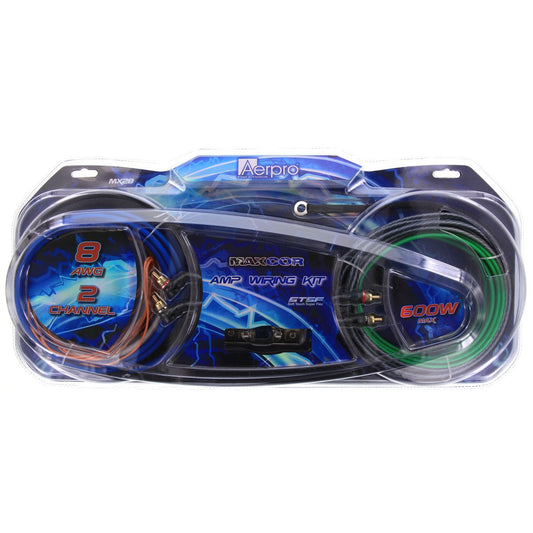 Aerpro Maxcor 2-Channel Amp Installation Kit 8AWG MX28