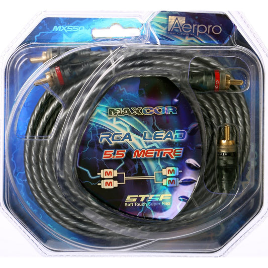 Aerpro Maxcor 2m-2m RCA Lead 5.5m MX550