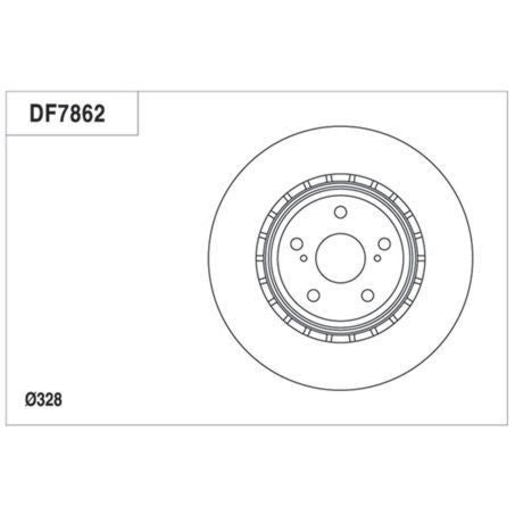 TRW Brake Rotor 328mm Front DF7862S