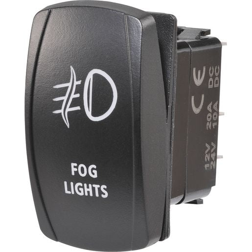 Narva Rocker Switch Fog Lights 12/24V Blue LED 63222BL