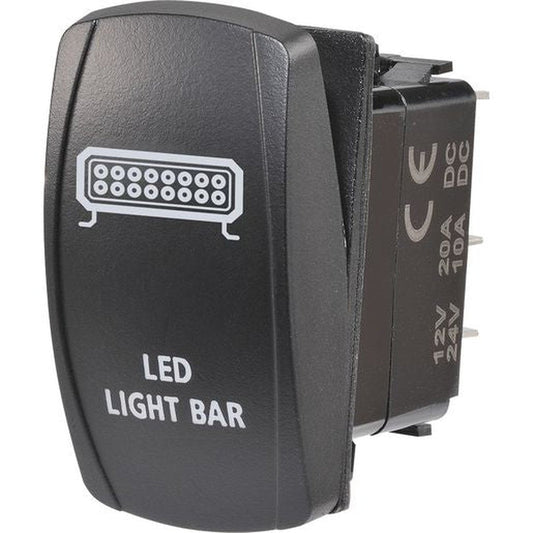 Narva Rocker Switch Light Bar 12/24V Blue LED 63224BL