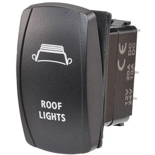 Narva Rocker Switch Roof Lights 12/24V Blue LED 63226BL