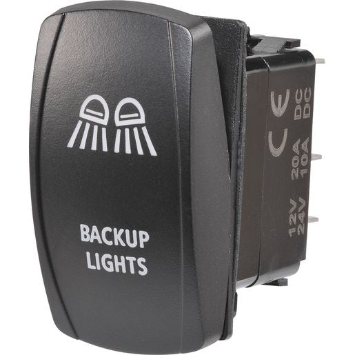 Narva Rocker Switch Backup Lights 12/24V Blue LED 63230BL