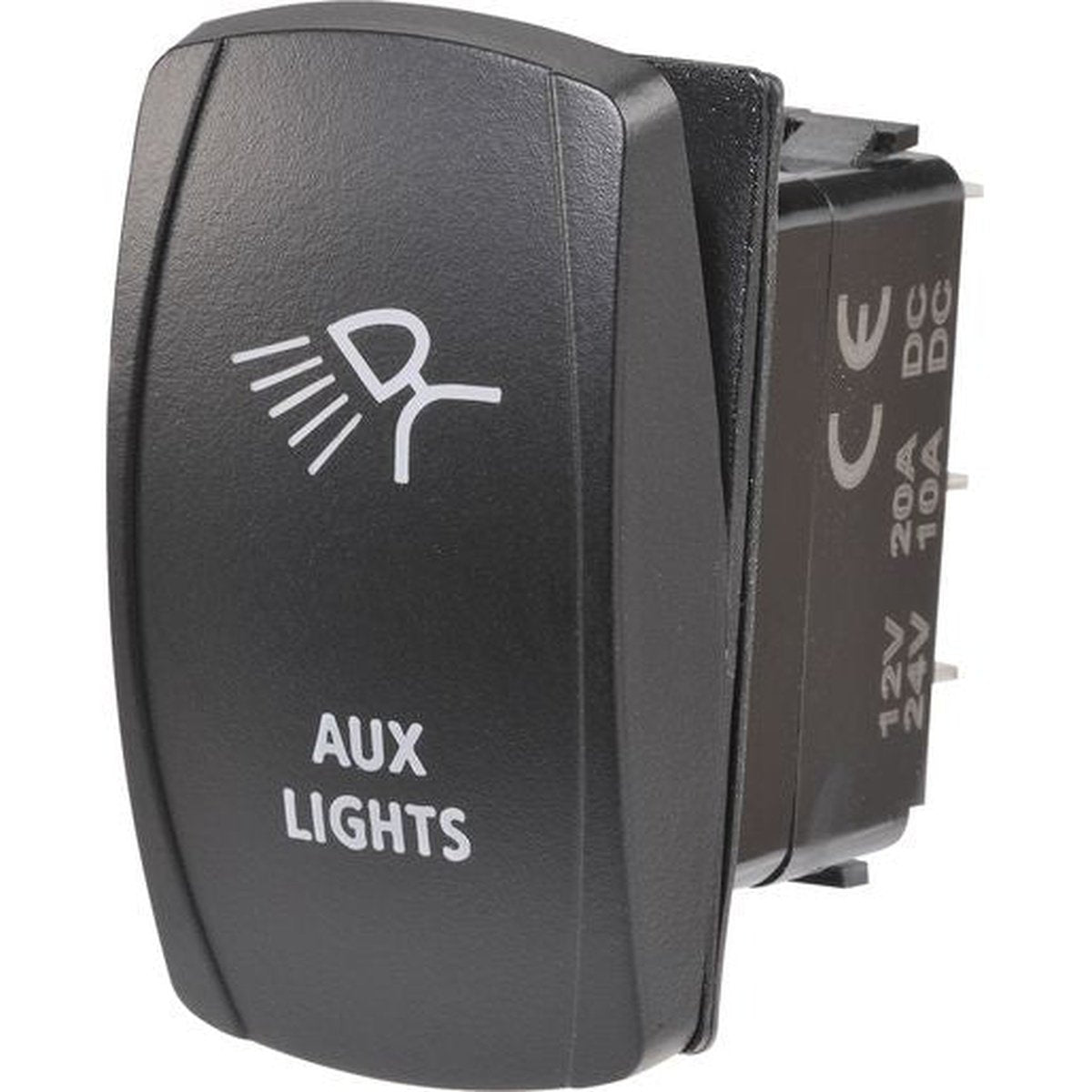 Narva Rocker Switch Aux Lights 12/24V Blue LED 63232BL