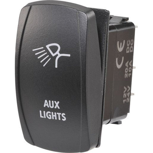 Narva Rocker Switch Aux Lights 12/24V Blue LED 63232BL