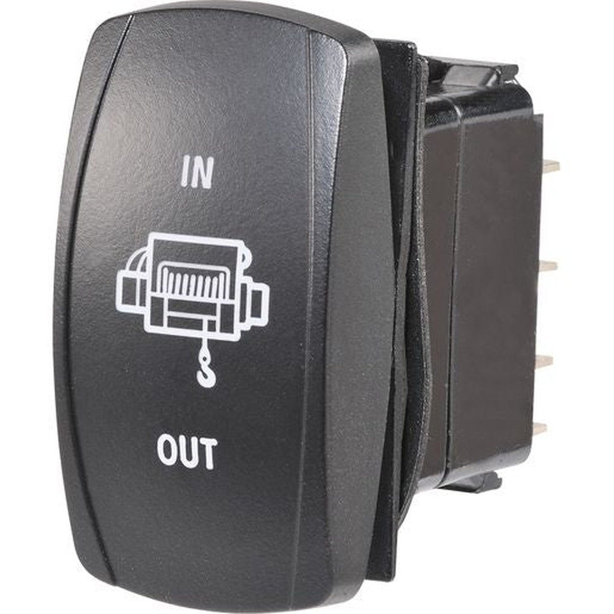 Narva Switch Momentary Rocker Winch 12/24V Blue LED 63238BL