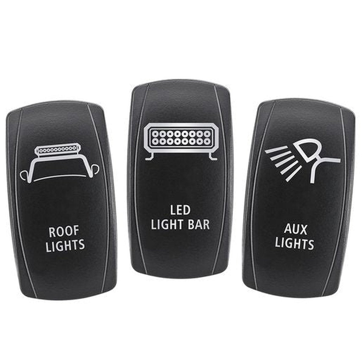 Narva Switch Faces - Roof/Light Bar/Aux Lights (3Pk) 63262BL